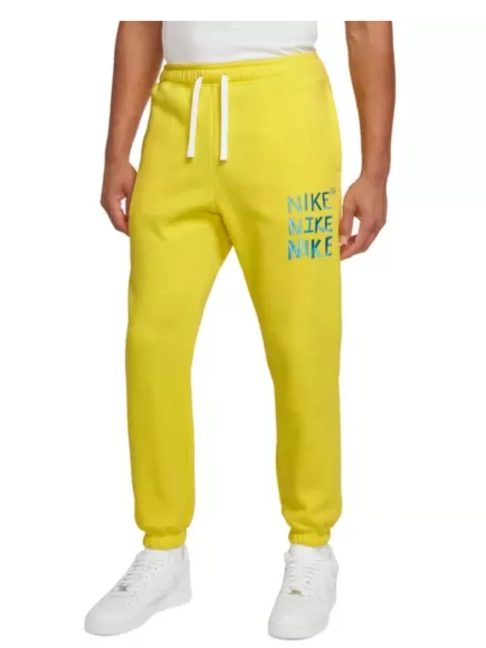 Nike “Have A Nike Day” Fleece Jogger Sweatpants - Yellow - Medium